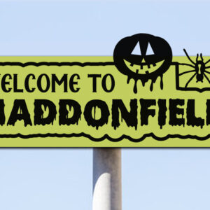 Intra απο ξύλο plywood 3mm-4mm πάχος – Καλώς ήρθατε στο Haddonfield Street Sign Δίασταση  40x30 cm INTRAFABR-76906708