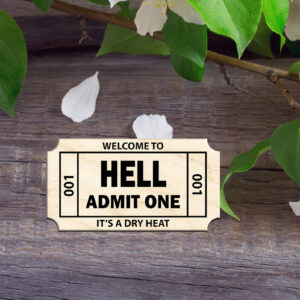 Intra απο ξύλο plywood 3mm-4mm πάχος – Καλώς ήρθατε στο Hell Ticket Δίασταση  20x20 cm INTRAFABR-114581088