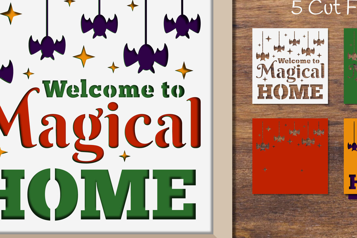 Intra απο ξύλο plywood 3mm-4mm πάχος – Καλωσορίσατε στο Magical Home Layered Papercut Δίασταση  20x20 cm INTRAFABR-75684790