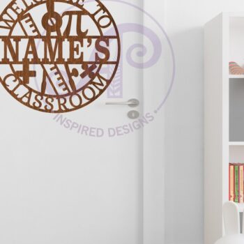 Intra απο ξύλο plywood 3mm-4mm πάχος – Καλώς ορίσατε στο Math Classroom Name Wall Art Δίασταση  40x30 cm INTRAFABR-115648108 - Image 3