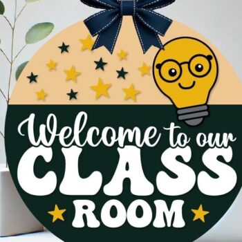 Intra απο ξύλο plywood 3mm-4mm πάχος – Καλώς ήρθατε στην τάξη μας, School PNG Δίασταση  20x20 cm INTRAFABR-120656604 - Image 1