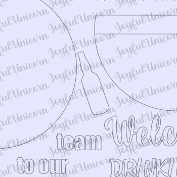 Intra απο ξύλο plywood 3mm-4mm πάχος – Καλώς ήλθατε στο Our Drinking Team Sign Δίασταση 40x30 cm INTRAFABR-35127347 - Image 2