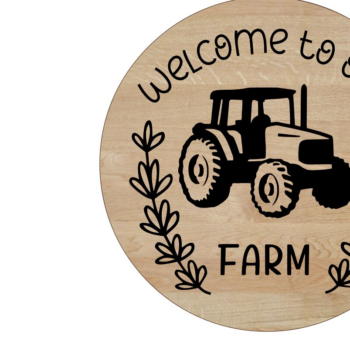 Intra απο ξύλο plywood 3mm-4mm πάχος – Καλώς ήρθατε στο Our Farm Sign Δίασταση  40x30 cm INTRAFABR-10375778 - Image 2