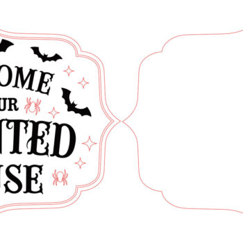 Intra απο ξύλο plywood 3mm-4mm πάχος – Καλώς ήρθατε στο Our Haunted House Sign Δίασταση  40x30 cm INTRAFABR-106046618 - Image 2