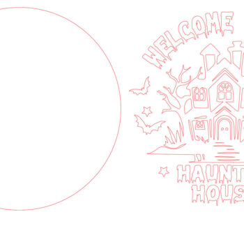 Intra απο ξύλο plywood 3mm-4mm πάχος – Καλώς ήρθατε στο Our Haunted House Δίασταση  20x20 cm INTRAFABR-102201087 - Image 4