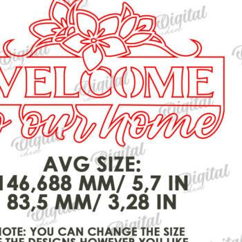 Intra απο ξύλο plywood 3mm-4mm πάχος – Καλώς ήρθατε στο Our Home Sign Δίασταση  40x30 cm INTRAFABR-119317277 - Image 2