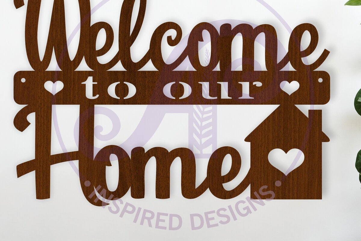 Intra απο ξύλο plywood 3mm-4mm πάχος – Καλώς ήρθατε στο Our Home Wall Art Sign, Δίασταση  40x30 cm INTRAFABR-118112228