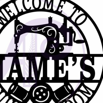 Intra απο ξύλο plywood 3mm-4mm πάχος – Καλώς ήρθατε στο Quilting Room Name Wall Art Δίασταση  40x30 cm INTRAFABR-115714412 - Image 4