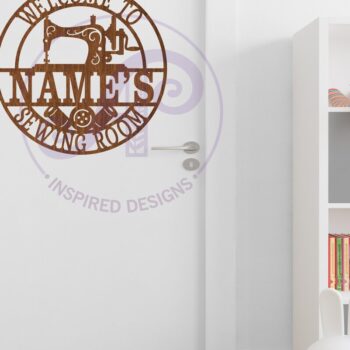 Intra απο ξύλο plywood 3mm-4mm πάχος – Καλώς ήρθατε στο Sewing Room Name Wall Art Δίασταση  40x30 cm INTRAFABR-115989030 - Image 3