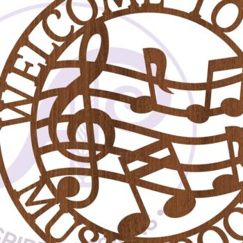 Intra απο ξύλο plywood 3mm-4mm πάχος – Καλώς ήλθατε στο Αρχείο στο Music Room Sign Δίασταση  40x30 cm INTRAFABR-86252016 - Image 3