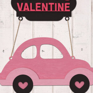 Intra απο ξύλο plywood 3mm-4mm πάχος – Καλωσόρισμα Αγίου Βαλεντίνου με Car Δίασταση  20x20 cm INTRAFABR-111210227