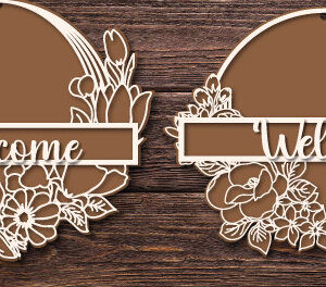 Intra απο ξύλο plywood 3mm-4mm πάχος – Ξύλινη κρεμάστρα πόρτας καλωσορίσματος 1035 Δίασταση  20x20 cm INTRAFABR-102000726