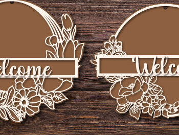 Intra απο ξύλο plywood 3mm-4mm πάχος – Ξύλινη κρεμάστρα πόρτας καλωσορίσματος 1035 Δίασταση  20x20 cm INTRAFABR-102000726 - Image 1