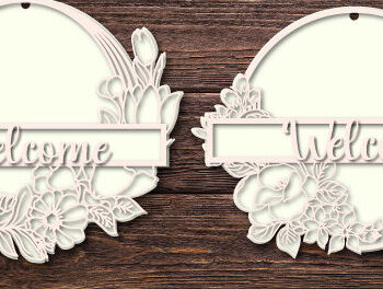 Intra απο ξύλο plywood 3mm-4mm πάχος – Ξύλινη κρεμάστρα πόρτας καλωσορίσματος 1035 Δίασταση  20x20 cm INTRAFABR-102000726 - Image 2