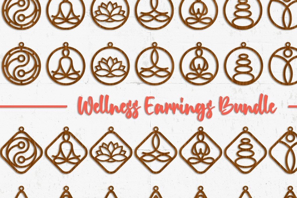 Intra απο ξύλο plywood 3mm-4mm πάχος – Πακέτο με σκουλαρίκια ευεξίας -s Δίασταση  5x5 cm INTRAFABR-31898038