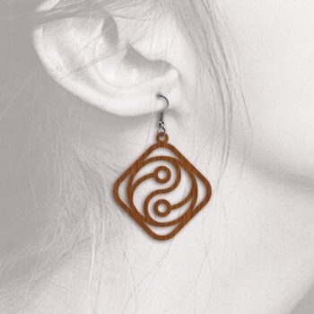 Intra απο ξύλο plywood 3mm-4mm πάχος – Πακέτο με σκουλαρίκια ευεξίας -s Δίασταση  5x5 cm INTRAFABR-31898038 - Image 3