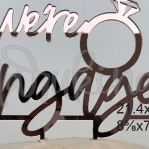 Intra απο ξύλο plywood 3mm-4mm πάχος – Είμαστε αρραβωνιασμένοι Cake Topper Δίασταση 20x20 cm INTRAFABR-33993187