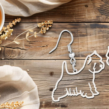 Intra απο ξύλο plywood 3mm-4mm πάχος – West Highland Terrier Dog Earrings Laser Δίασταση  5x5 cm INTRAFABR-118954116 - Image 3