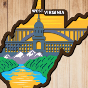 Intra απο ξύλο plywood 3mm-4mm πάχος – Δυτική Βιρτζίνια, αρχείο κοπής λέιζερ 3D Δίασταση  20x20 cm INTRAFABR-33449009