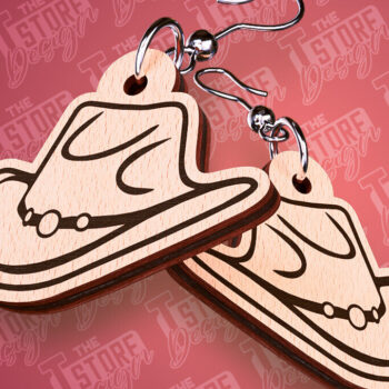 Intra απο ξύλο plywood 3mm-4mm πάχος – Western σκουλαρίκια | Αξεσουάρ Δίασταση  5x5 cm INTRAFABR-93012767 - Image 2