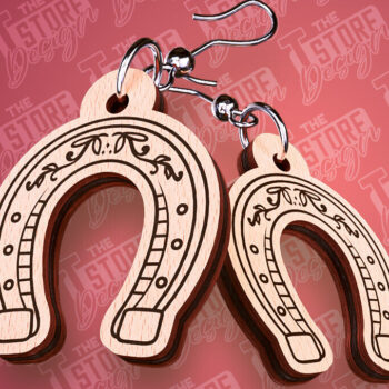 Intra απο ξύλο plywood 3mm-4mm πάχος – Western σκουλαρίκια | Αξεσουάρ Δίασταση  5x5 cm INTRAFABR-93012767 - Image 5