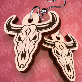 Intra απο ξύλο plywood 3mm-4mm πάχος – Western σκουλαρίκια | Αξεσουάρ Δίασταση  5x5 cm INTRAFABR-93012767 - Image 6