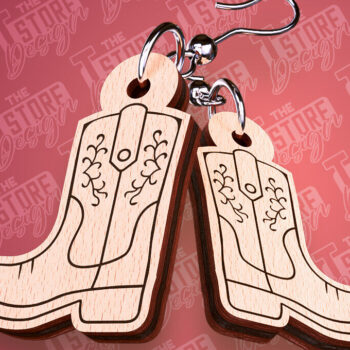 Intra απο ξύλο plywood 3mm-4mm πάχος – Western σκουλαρίκια | Αξεσουάρ Δίασταση  5x5 cm INTRAFABR-93012767 - Image 10