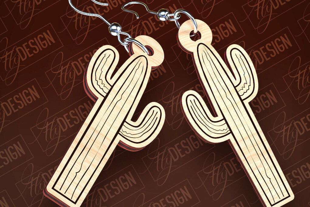 Intra απο ξύλο plywood 3mm-4mm πάχος – Western σκουλαρίκια | Αξεσουάρ Δίασταση  5x5 cm INTRAFABR-93238827