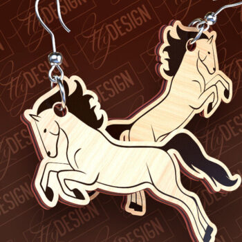 Intra απο ξύλο plywood 3mm-4mm πάχος – Western σκουλαρίκια | Αξεσουάρ Δίασταση  5x5 cm INTRAFABR-93238962 - Image 2