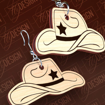 Intra απο ξύλο plywood 3mm-4mm πάχος – Western σκουλαρίκια | Αξεσουάρ Δίασταση  5x5 cm INTRAFABR-93238962 - Image 10