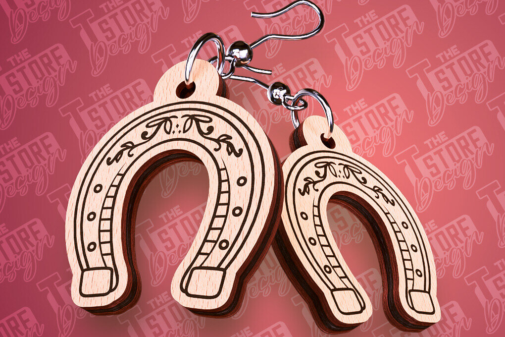 Intra απο ξύλο plywood 3mm-4mm πάχος – Western σκουλαρίκια | Αξεσουάρ Δίασταση  5x5 cm INTRAFABR-93012649