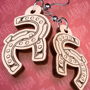 Intra απο ξύλο plywood 3mm-4mm πάχος – Western σκουλαρίκια | Αξεσουάρ Δίασταση  5x5 cm INTRAFABR-93012678 - Image 1