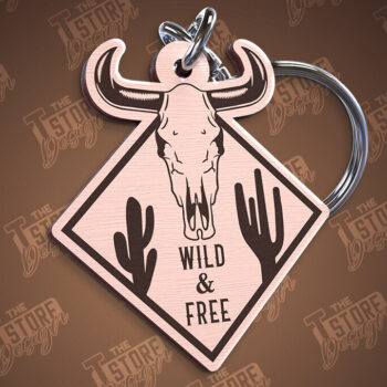 Intra απο ξύλο plywood 3mm-4mm πάχος – Πακέτο σχεδίασης κοπής με λέιζερ Western Keychain Δίασταση  5x5 cm INTRAFABR-100061267 - Image 3