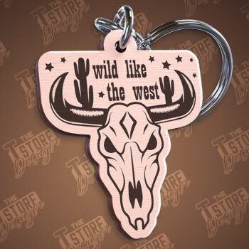 Intra απο ξύλο plywood 3mm-4mm πάχος – Πακέτο σχεδίασης κοπής με λέιζερ Western Keychain Δίασταση  5x5 cm INTRAFABR-100061267 - Image 9