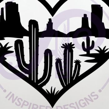 Intra απο ξύλο plywood 3mm-4mm πάχος – Δυτική σκηνή τοίχου καρδιών καουμπόη Δίασταση  40x30 cm INTRAFABR-123595330 - Image 2