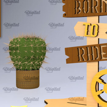 Intra απο ξύλο plywood 3mm-4mm πάχος – Western Standing Decor Δίασταση  20x20 cm INTRAFABR-97799876 - Image 1