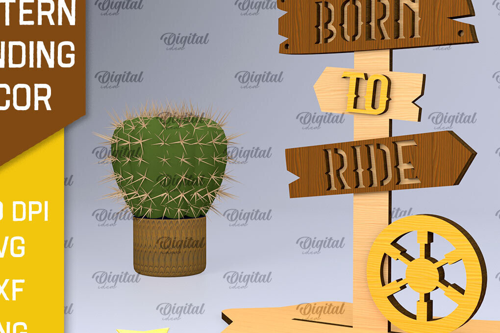 Intra απο ξύλο plywood 3mm-4mm πάχος – Western Standing Decor Δίασταση  20x20 cm INTRAFABR-97799876