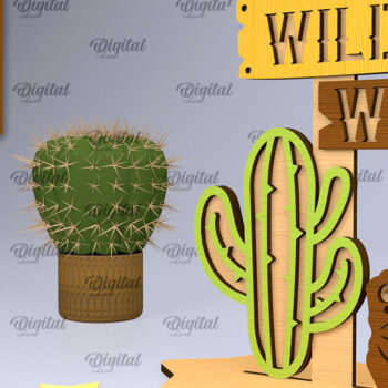 Intra απο ξύλο plywood 3mm-4mm πάχος – Western Standing Decor Δίασταση  20x20 cm INTRAFABR-97799980 - Image 1