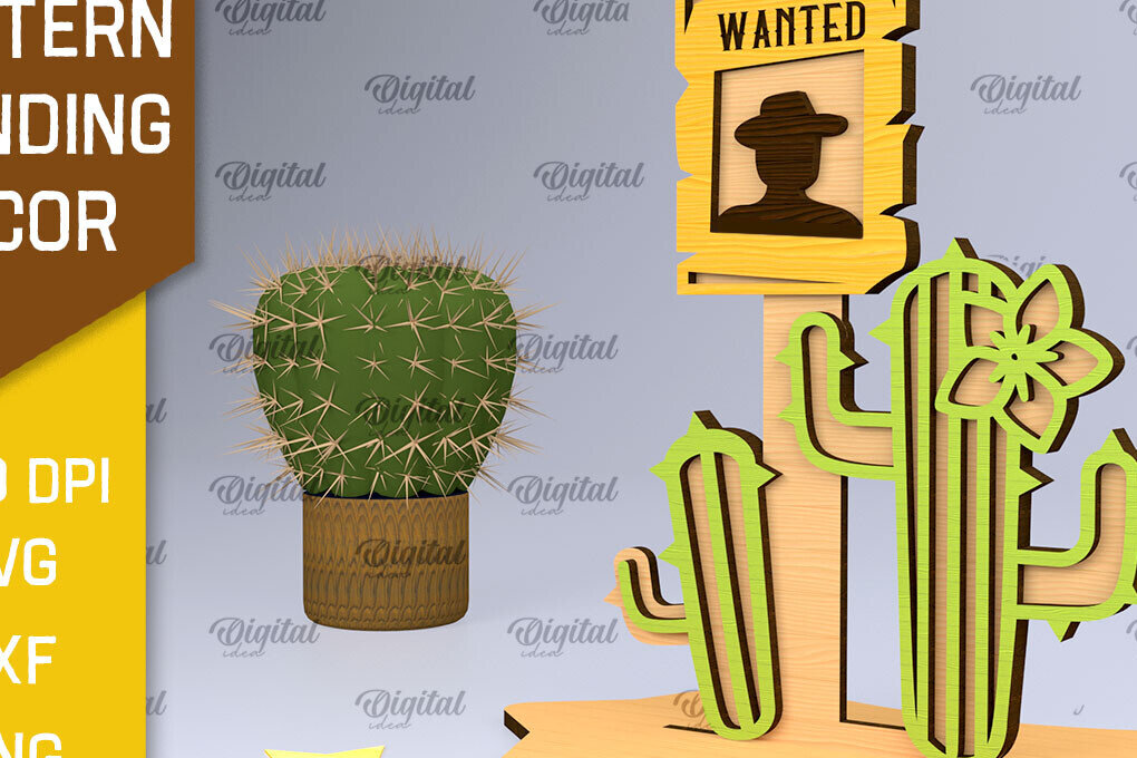 Intra απο ξύλο plywood 3mm-4mm πάχος – Western Standing Decor Δίασταση  20x20 cm INTRAFABR-97799688