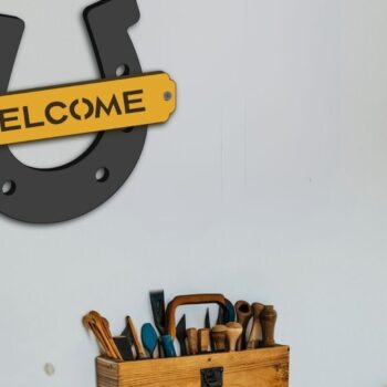 Intra απο ξύλο plywood 3mm-4mm πάχος – Western σημάδι καλωσορίσματος, Cowboy Δίασταση  20x20 cm INTRAFABR-94400028 - Image 3