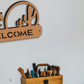 Intra απο ξύλο plywood 3mm-4mm πάχος – Western σημάδι καλωσορίσματος, Cowboy Δίασταση  20x20 cm INTRAFABR-94461603 - Image 3