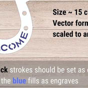 Intra απο ξύλο plywood 3mm-4mm πάχος – Western σημάδι καλωσορίσματος, Cowboy Δίασταση  20x20 cm INTRAFABR-94717934 - Image 2