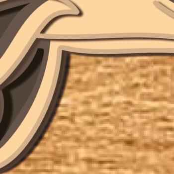 Intra απο ξύλο plywood 3mm-4mm πάχος – Whale 3D Layer/Whale 3D Mandala/ Δίασταση  20x20 cm INTRAFABR-73956315 - Image 4