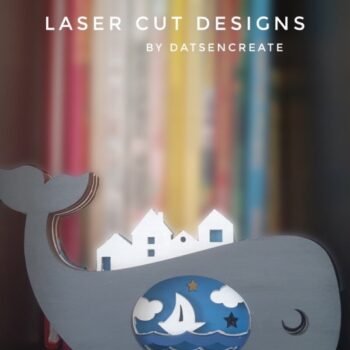 Intra απο ξύλο plywood 3mm-4mm πάχος – Φάλαινα 3D Layered Decor, Marine Δίασταση 20x20 cm INTRAFABR-63888093 - Image 2