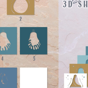 Intra απο ξύλο plywood 3mm-4mm πάχος – Whale 3D Shadow Box - Χαρτόκοπο με στρώσεις Δίασταση  20x20 cm INTRAFABR-21678649 - Image 2