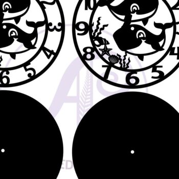 Intra απο ξύλο plywood 3mm-4mm πάχος – Αρχεία κοπής με λέιζερ ρολογιού τοίχου ζώων φάλαινας Δίασταση  40x30 cm INTRAFABR-81776267 - Image 4