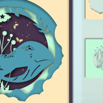 Intra απο ξύλο plywood 3mm-4mm πάχος – Κάρτα με στρώματα φάλαινας, 3D Δίασταση  20x20 cm INTRAFABR-119603232 - Image 1