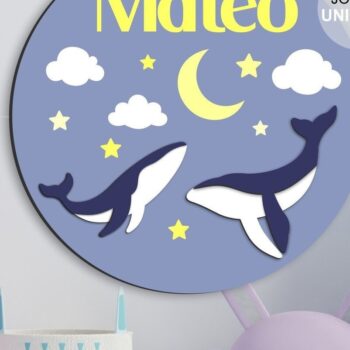 Intra απο ξύλο plywood 3mm-4mm πάχος – Αρχείο περικοπής στρογγυλής πινακίδας φυτωρίου φάλαινας Δίασταση  20x20 cm INTRAFABR-32714896 - Image 1