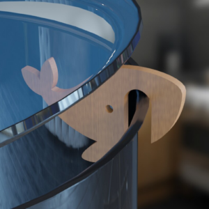 Intra απο ξύλο plywood 3mm-4mm πάχος – Φάλαινα. Pot Prop Δίασταση  20x20 cm INTRAFABR-79049619