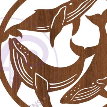 Intra απο ξύλο plywood 3mm-4mm πάχος – Σημάδι τέχνης τοίχου φαλαινών, αρχείο. Διάνυσμα Δίασταση  40x30 cm INTRAFABR-96417793 - Image 4